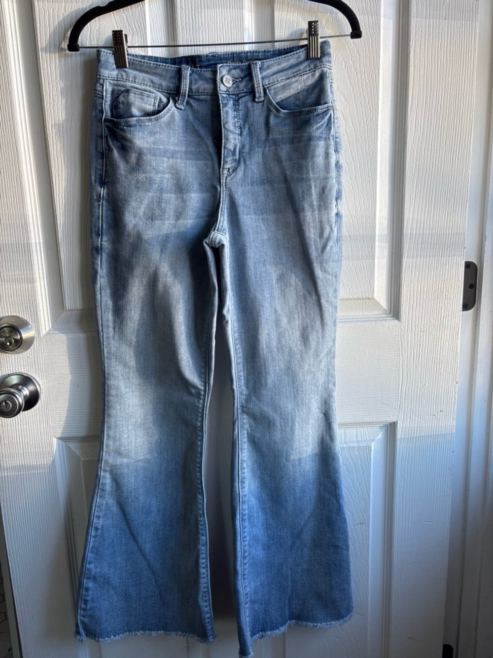 Y2K Flare Jeans Blue 2P Laurie Felt Silky Denim Raw Hem